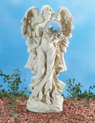 Garden Angel with Gazing Bal
